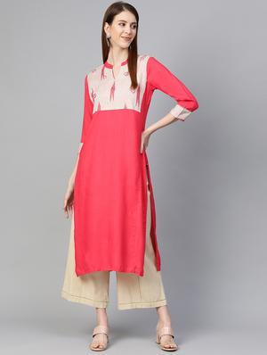 ikat straight kurta - 17380744 - Standard Image - 4