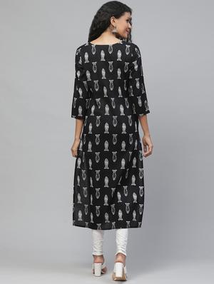 printed straight kurta - 17380748 - Standard Image - 3