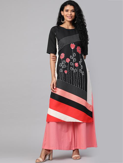 floral straight kurta - 17380777 - Standard Image - 1