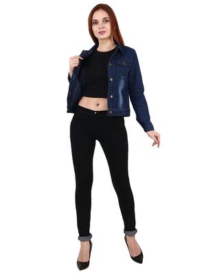 navy blue denim jacket - 17380858 - Standard Image - 4
