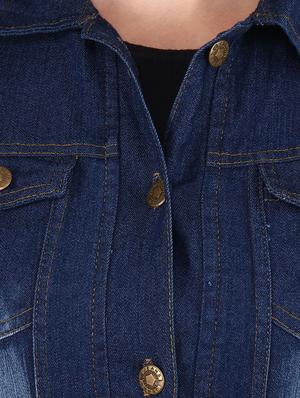 navy blue denim jacket - 17380858 - Standard Image - 5