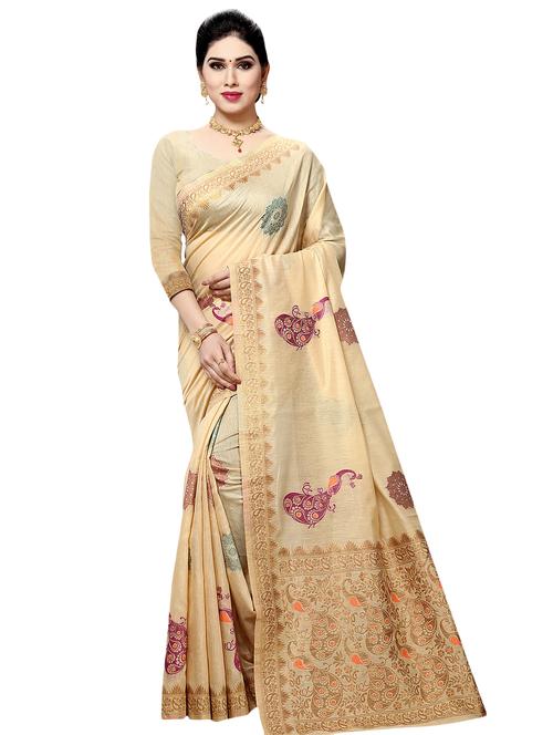 conversatinoal banarasi saree with blouse - 17380949 - Very Small Image - 1