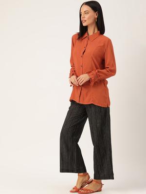 solid top pant set - 17381290 - Standard Image - 2