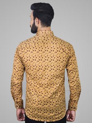 yellow printed casual shirt - 17381518 - Standard Image - 3