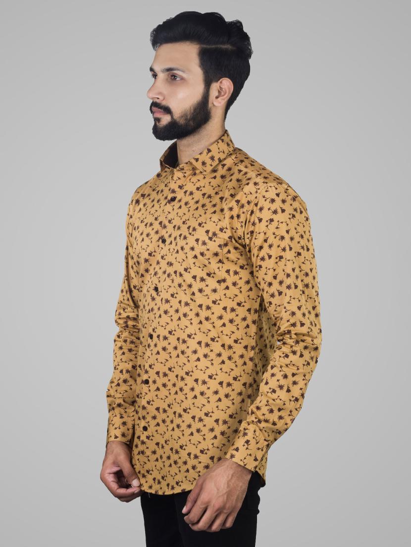 yellow printed casual shirt - 17381518 - Zoom Image - 2