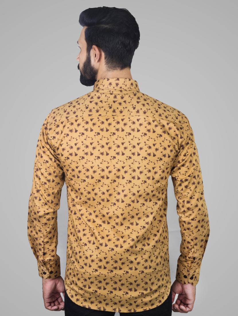 yellow printed casual shirt - 17381518 - Zoom Image - 3