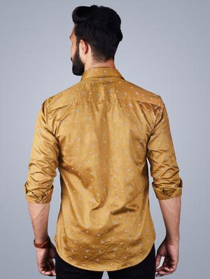 yellow printed casual shirt - 17381586 - Standard Image - 3