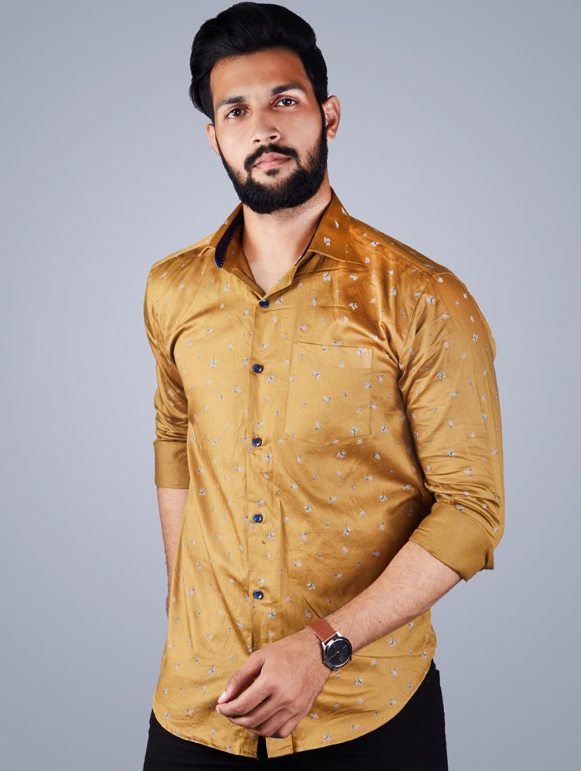 yellow printed casual shirt - 17381586 - Zoom Image - 1