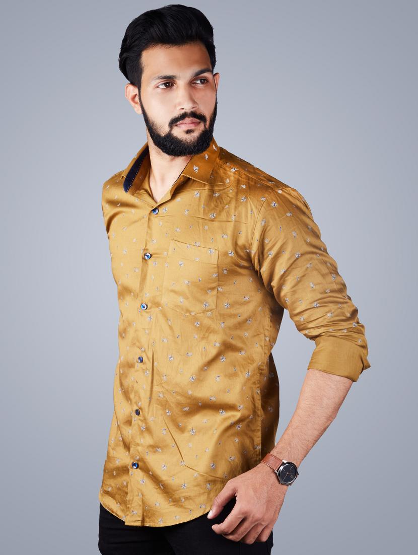 yellow printed casual shirt - 17381586 - Zoom Image - 2