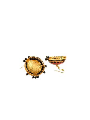 pink brass jhumka earring - 17381810 - Standard Image - 3
