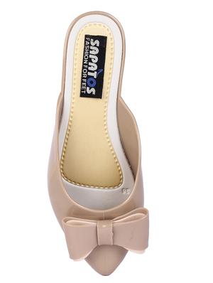 beige synthetic slip on ballerina - 17381816 - Standard Image - 2