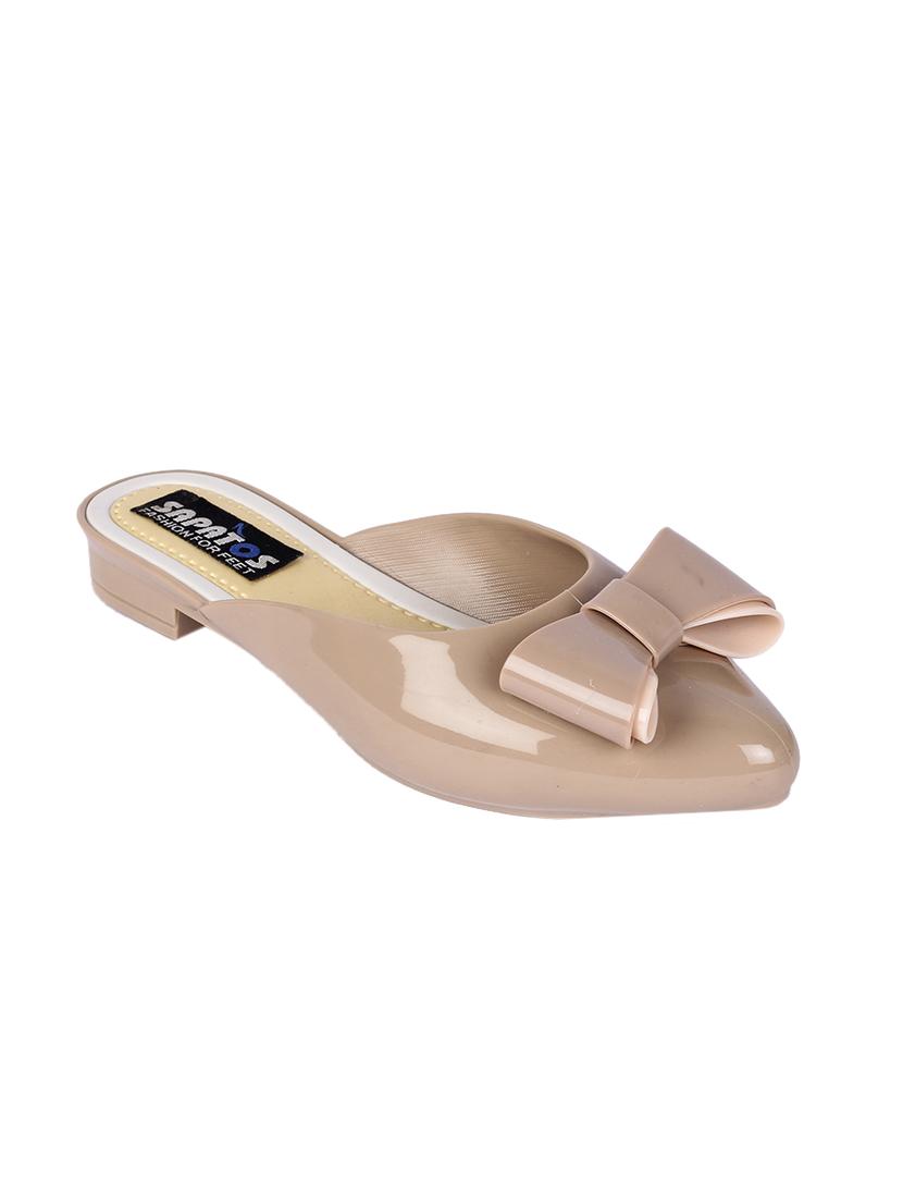 beige synthetic slip on ballerina - 17381816 - Zoom Image - 1
