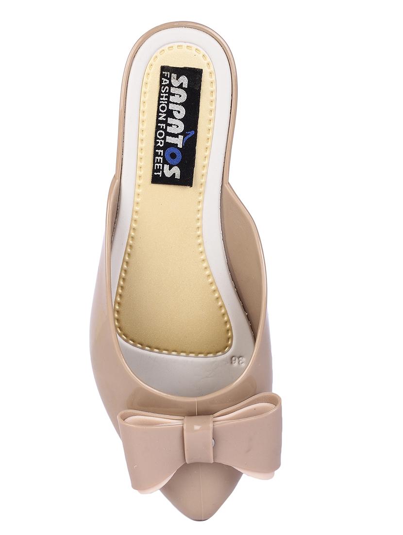 beige synthetic slip on ballerina - 17381816 - Zoom Image - 2
