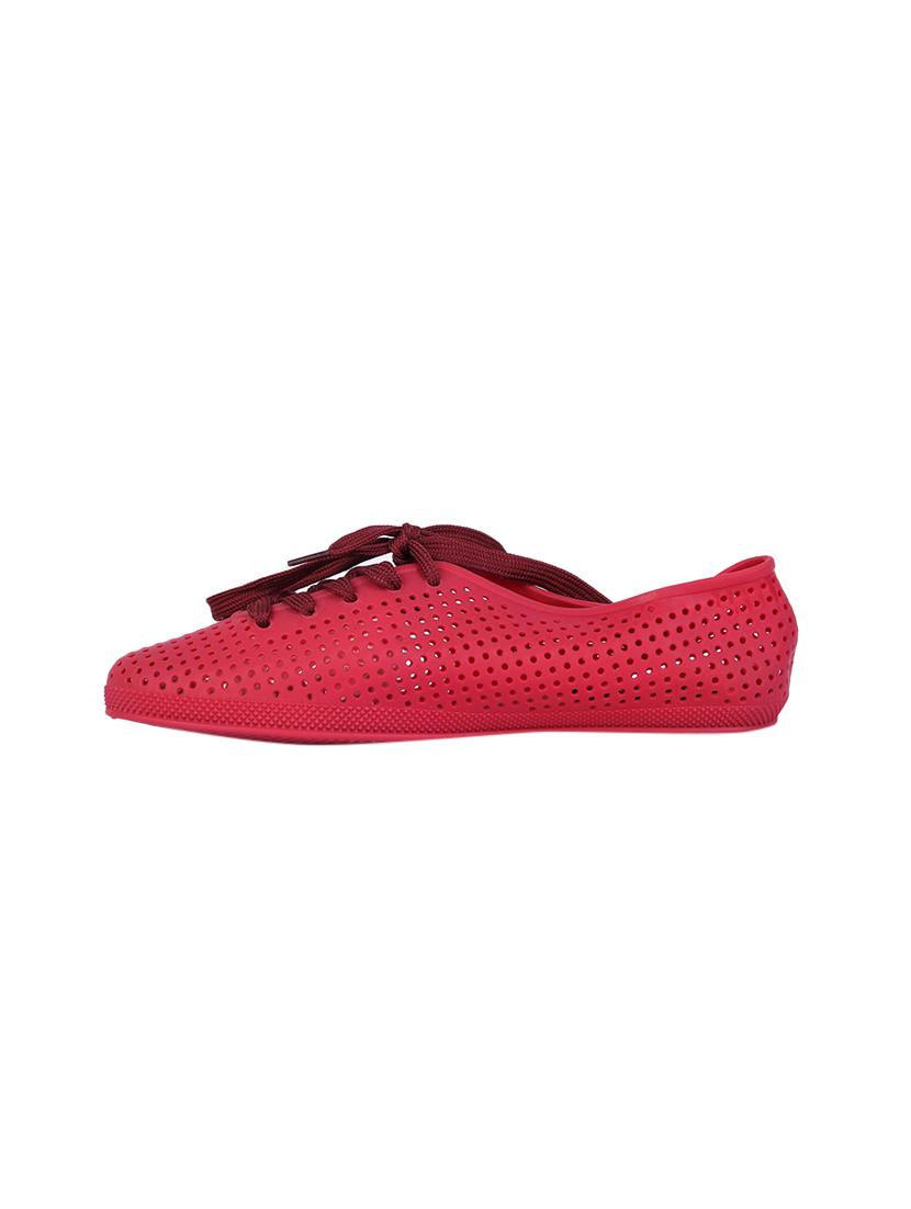 red synthetic laceup sneakers - 17381852 - Zoom Image - 2