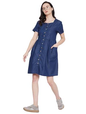 button up a-line dress - 17381907 - Standard Image - 4