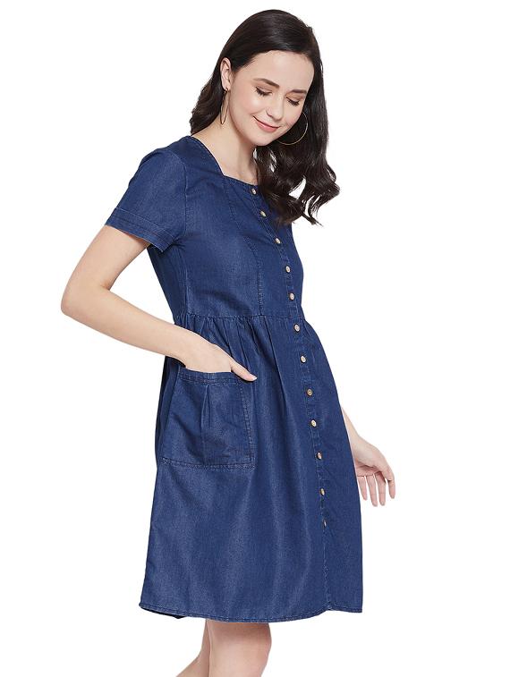 button up a-line dress - 17381907 - Zoom Image - 2