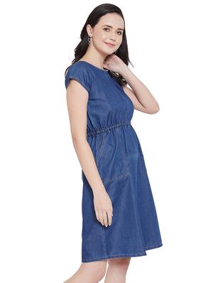 drawstring waist a-line dress - 17381910 - Standard Image - 2