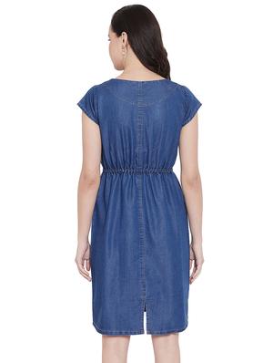 drawstring waist a-line dress - 17381910 - Standard Image - 3