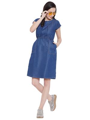 drawstring waist a-line dress - 17381910 - Standard Image - 4