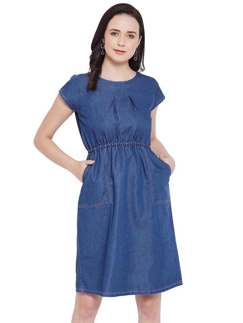 drawstring waist a-line dress - 17381910 - Zoom Image - 1