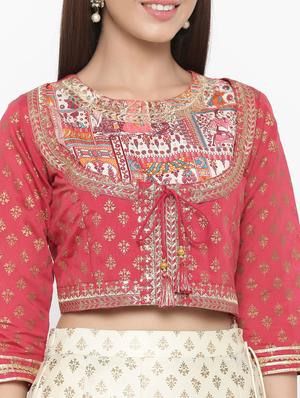 foil print flared lehenga - 17381945 - Standard Image - 4