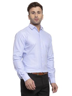 light blue solid formal shirt - 17381973 - Standard Image - 2