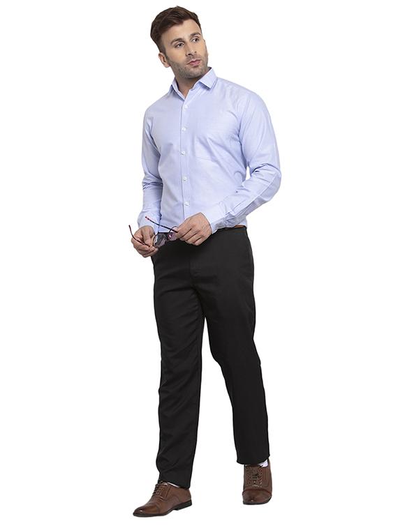 light blue solid formal shirt - 17381973 - Zoom Image - 4