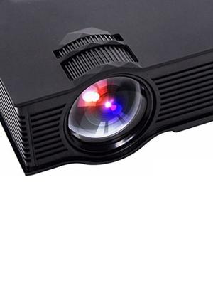 black bluetooth speaker with uc46 portable hd wifi projector. - 17383228 - Standard Image - 9