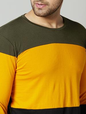 black color block cut & sew t-shirt - 17383305 - Standard Image - 5