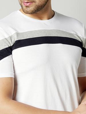 white taped cut & sew t-shirt - 17383312 - Standard Image - 5