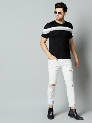 black taped cut & sew t-shirt - 17383315 - Standard Image - 4