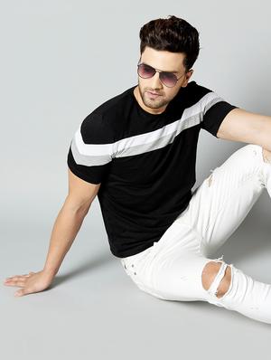 black taped cut & sew t-shirt - 17383315 - Standard Image - 5