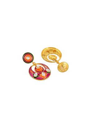 red brass chandballi earring - 17383376 - Standard Image - 3