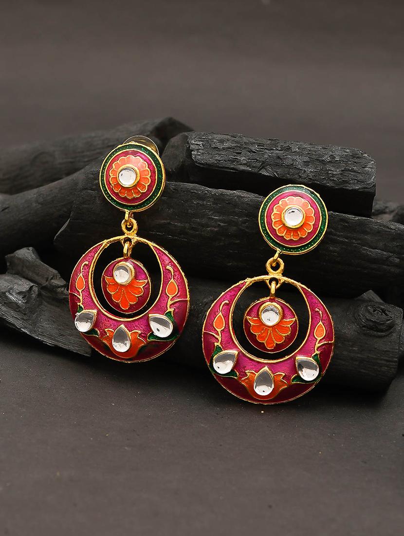 red brass chandballi earring - 17383376 - Zoom Image - 1