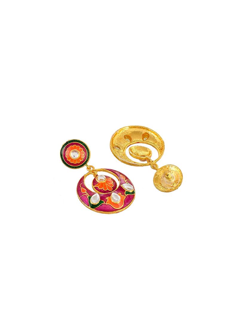red brass chandballi earring - 17383376 - Zoom Image - 3