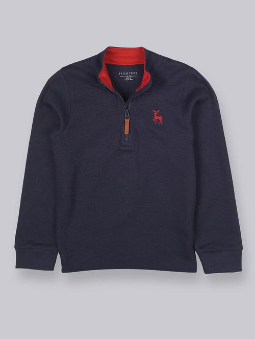 navy blue cotton sweatshirt - 17383436 - Standard Image - 1