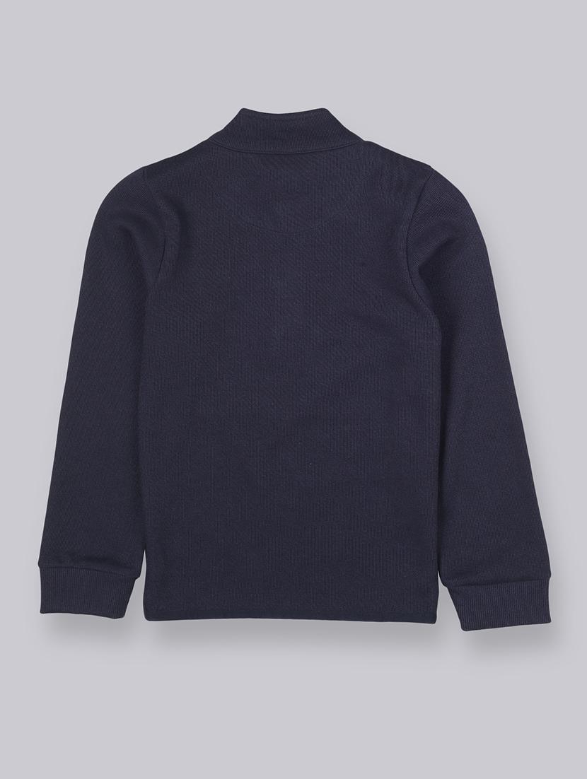navy blue cotton sweatshirt - 17383436 - Zoom Image - 2