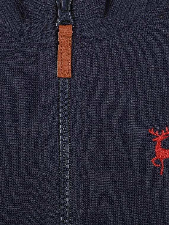 navy blue cotton sweatshirt - 17383436 - Zoom Image - 3