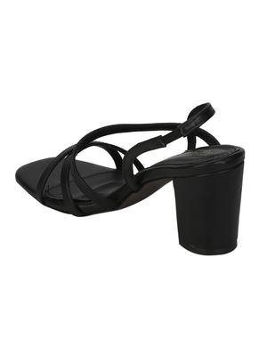 black pu back strap sandals - 17383442 - Standard Image - 3