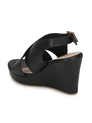 black ankle strap wedges - 17383454 - Standard Image - 3