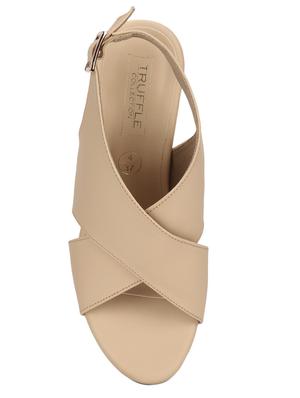 nude ankle strap wedges - 17383455 - Standard Image - 4