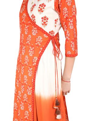 floral print angrakha ethnic dress - 17383501 - Standard Image - 4