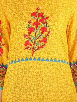 floral print straight kurta - 17383506 - Standard Image - 4