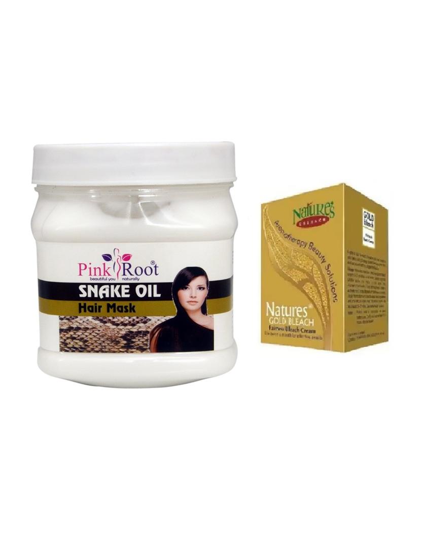 pink root snake oil hair mask 500gm with natures gold bleach 50g - 17384346 - Zoom Image - 1