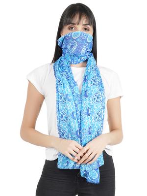 blue viscose stole - 17388486 - Standard Image - 2