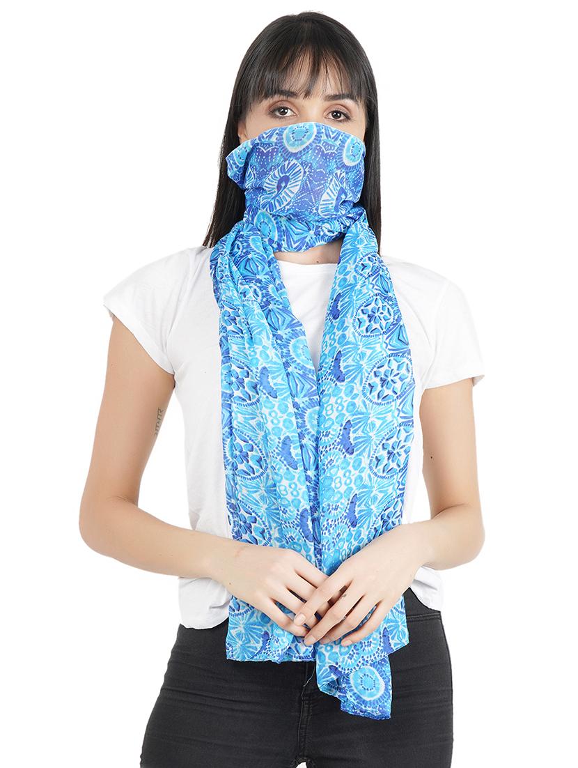 blue viscose stole - 17388486 - Zoom Image - 2