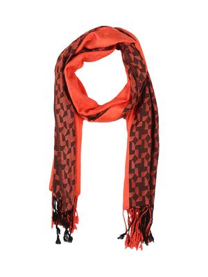 orange viscose stole - 17388495 - Standard Image - 3