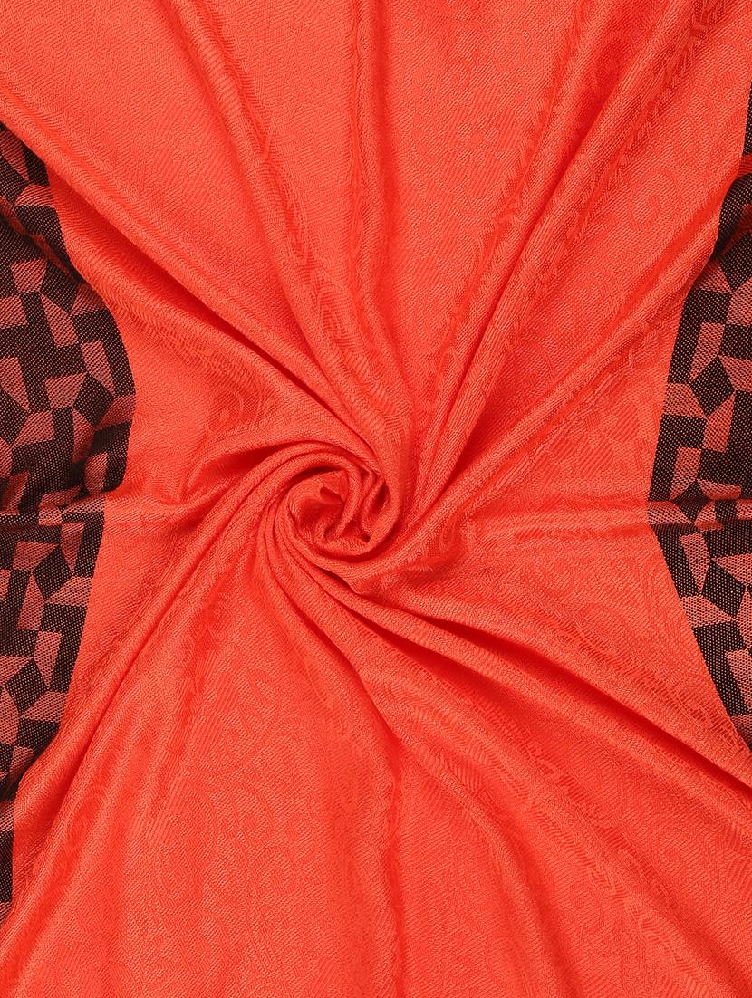 orange viscose stole - 17388495 - Zoom Image - 4
