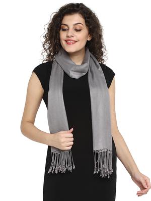 grey viscose stole - 17388498 - Standard Image - 2