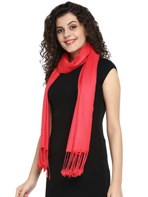red viscose stole - 17388504 - Standard Image - 2